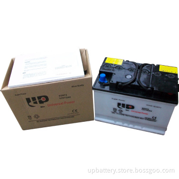 Dry Charged Automotive Starter Battery DIN72 57219 12V 72ah